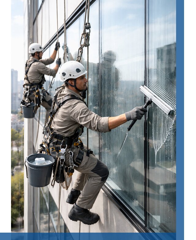 Мойка окон альпинистами в Североуральске от 4635 р. | ВЫСОТНИК-Сву