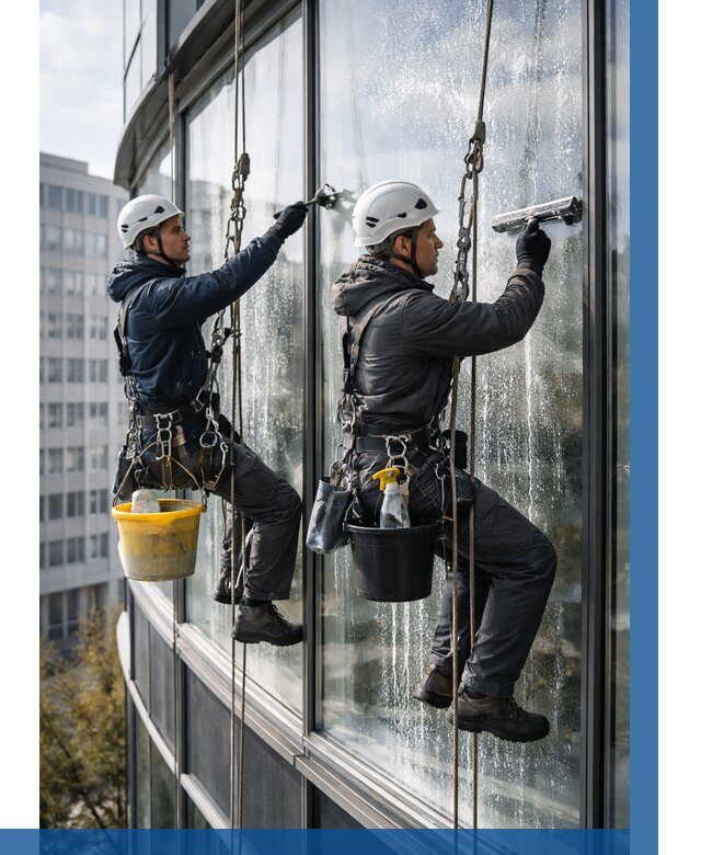 Мойка панорамных окон в Североуральске от 361 р. заказать у ВЫСОТНИК-Сву