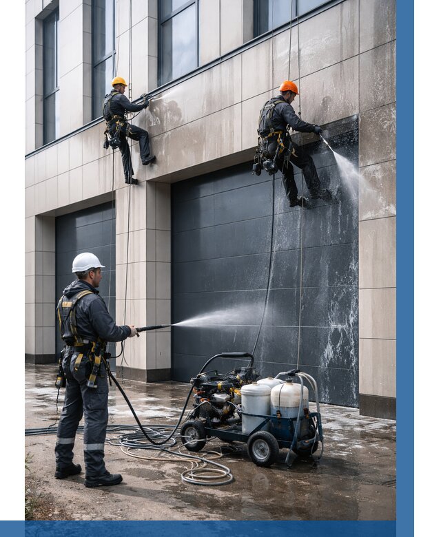 Послестроительная мойка фасада в Североуральске от 309 р. | ВЫСОТНИК-Сву