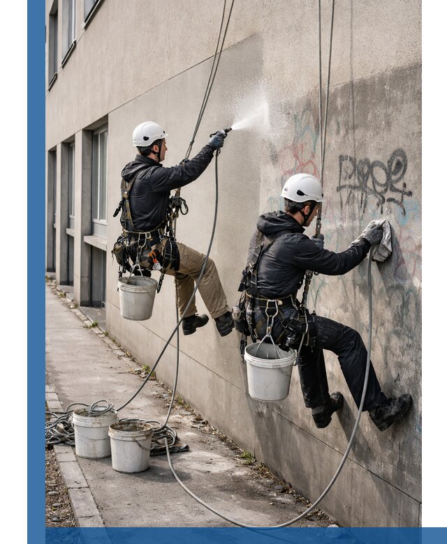 Антиграффити покрытие фасада с защитой от надписей в Североуральске