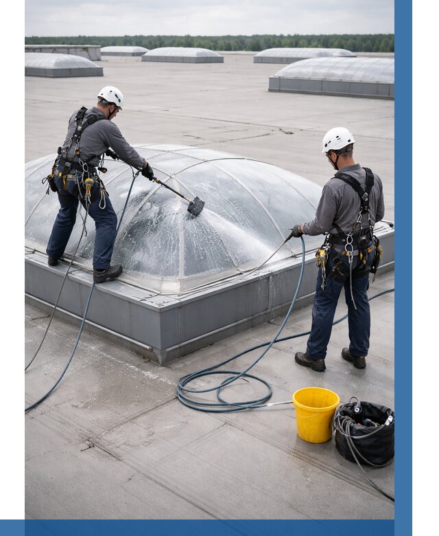 Мойка зенитных фонарей в Североуральске, заказать от 4635 р. | ВЫСОТНИК-Сву