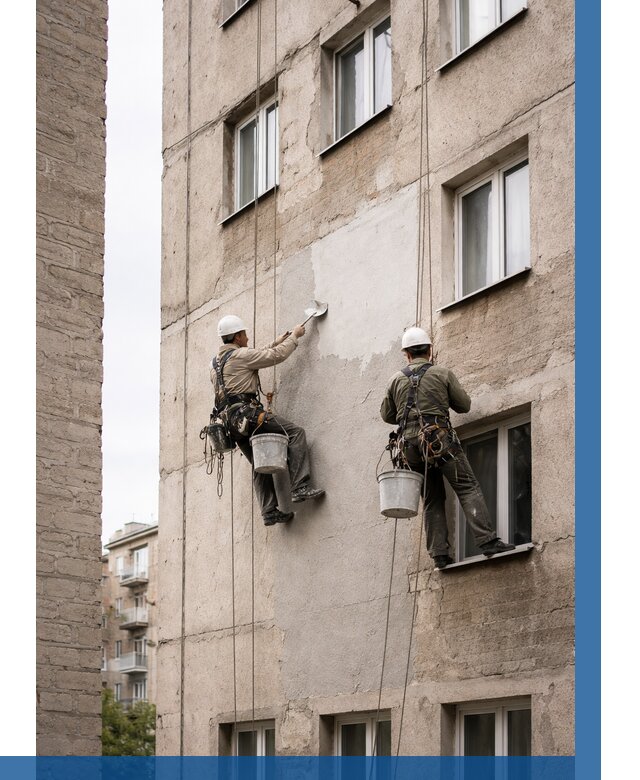 Косметический ремонт фасада в Североуральске от 1133 р. | ВЫСОТНИК-Сву