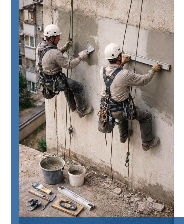 Комплексный ремонт штукатурного фасада с гарантией в Североуральске