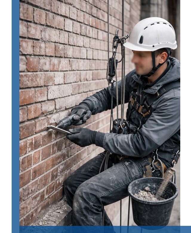 Расшивка кирпичных швов фасадов и стен, ремонт в Североуральске