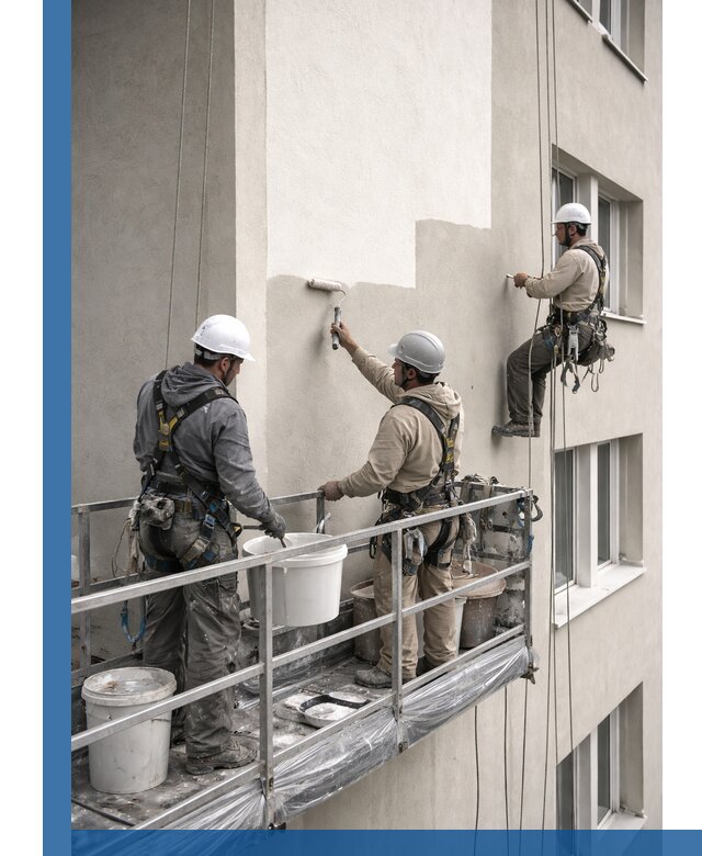 Покраска оштукатуренного фасада в Североуральске под ключ с гарантией