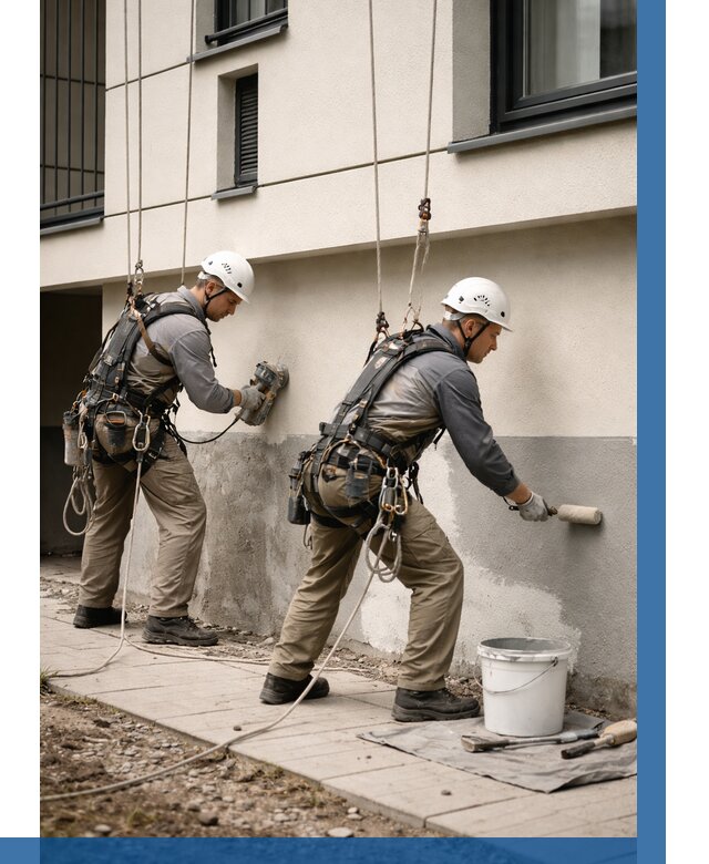 Окраска цоколя здания в Североуральске от 464 р. под ключ | ВЫСОТНИК-Сву