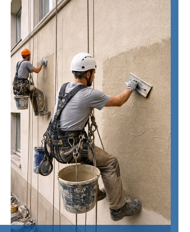 Декоративная штукатурка фасада в Североуральске от 1236 р. | ВЫСОТНИК-Сву