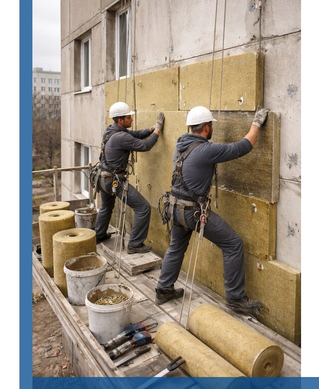 Утепление фасада минватой в Североуральске под ключ с гарантией