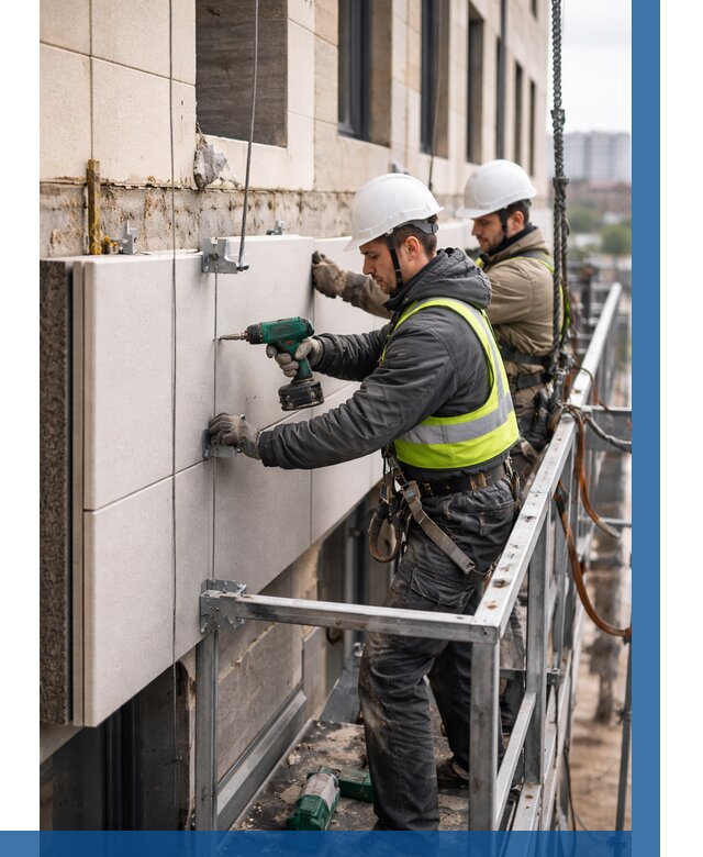 Монтаж фасадных термопанелей в Североуральске от 1545 р. | ВЫСОТНИК-Сву