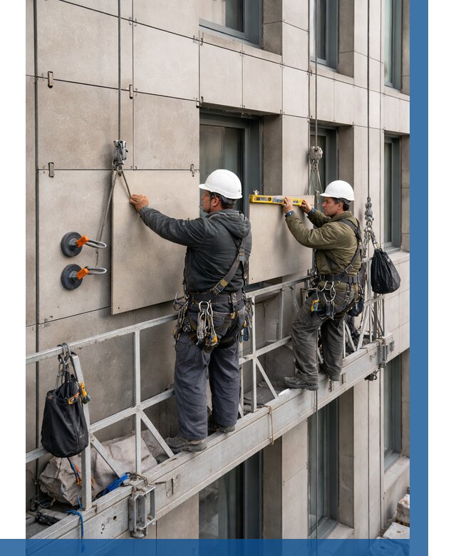 Монтаж керамогранита на фасад в Североуральске от 2575 р. | ВЫСОТНИК-Сву