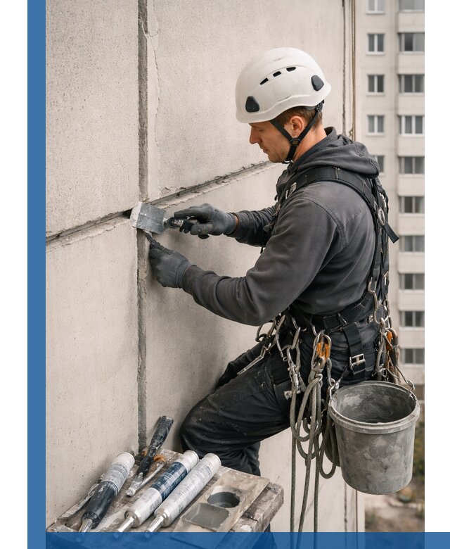 Ремонт межпанельных швов в Североуральске герметизация и восстановление