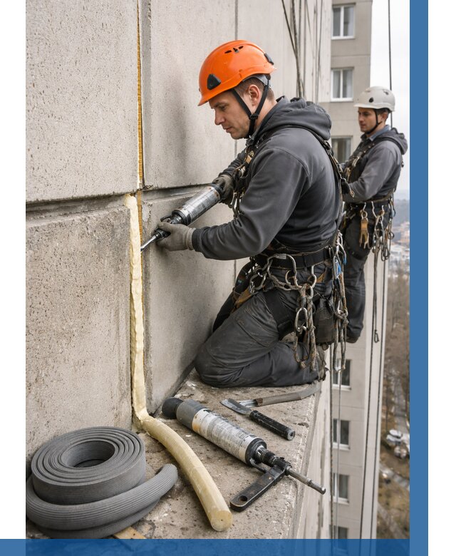 Теплый шов межпанельные швы в Североуральске от 721 р. | ВЫСОТНИК-Сву