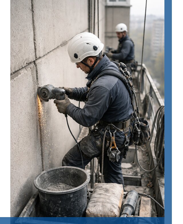 Штробление межпанельных швов в Североуральске от 1236 р. | ВЫСОТНИК-Сву