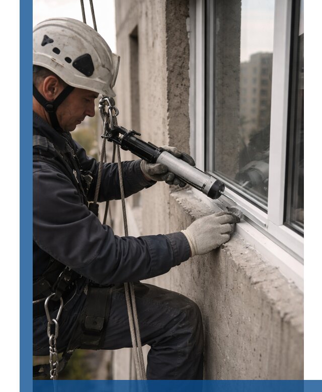 Герметизация оконных швов снаружи в Североуральске профессионально