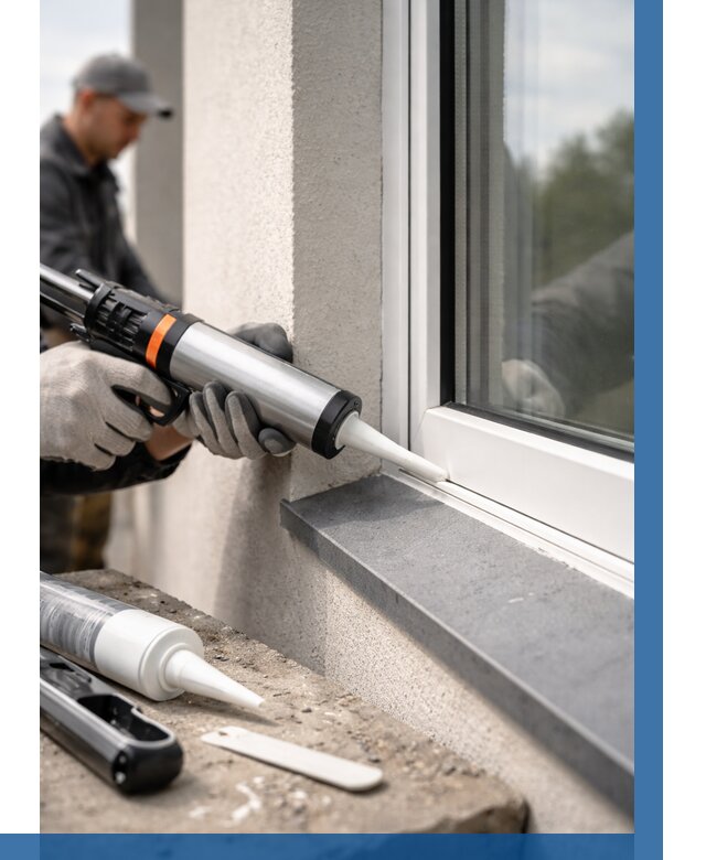 Герметизация монтажных швов окон в Североуральске от 670 р. | ВЫСОТНИК-Сву