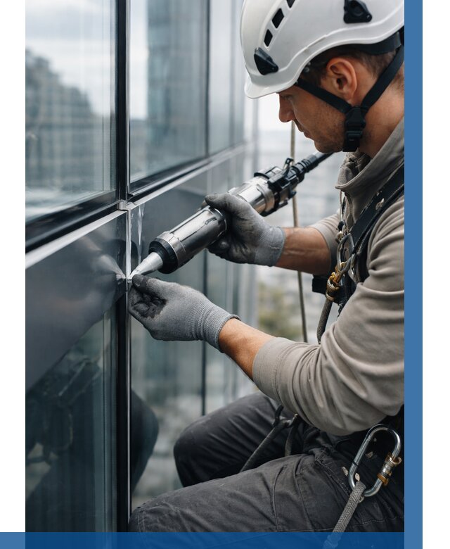 Герметизация стыков витража в Североуральске от 1236 р. | ВЫСОТНИК-Сву