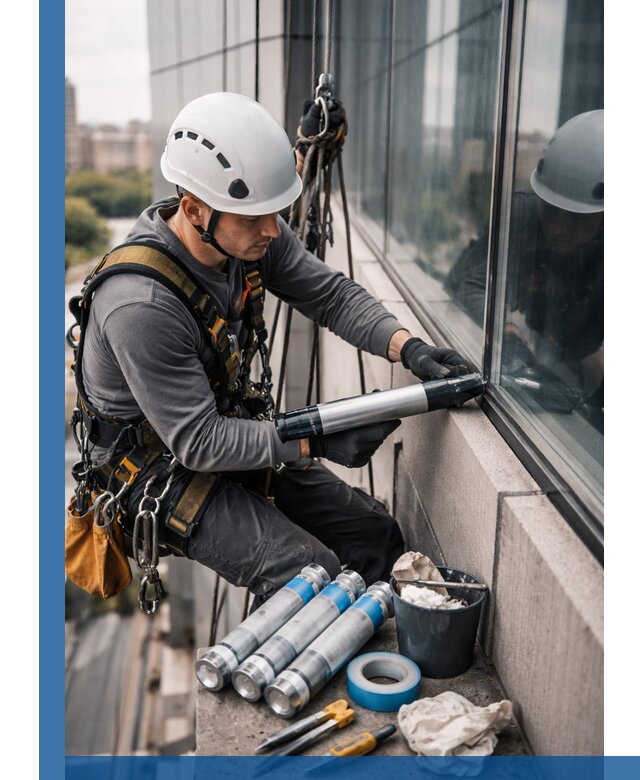 Герметизация стыков витража в Североуральске для герметичных фасадов