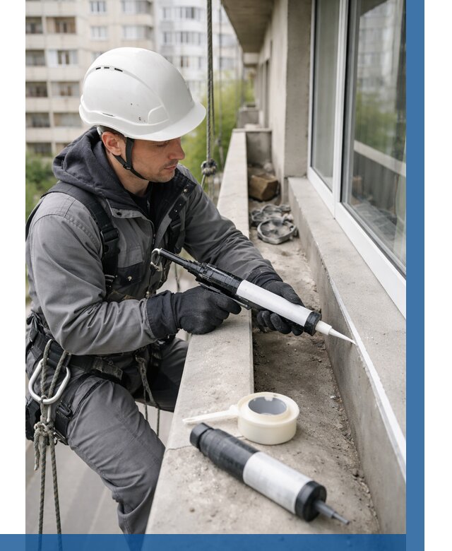 Герметизация швов лоджии в Североуральске от 4635 р. | ВЫСОТНИК-Сву