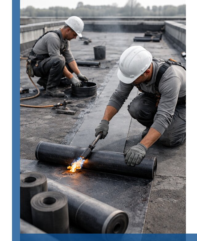 Ремонт рулонной кровли в Североуральске герметизация и восстановление