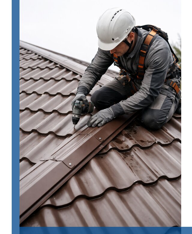 Ремонт металлочерепицы на крыше в Североуральске профессионально