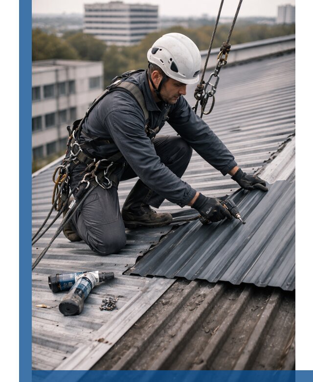 Ремонт профнастила на кровле в Североуральске, работы под ключ