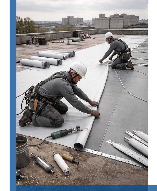 Монтаж мембранной кровли в Североуральске для промышленных зданий