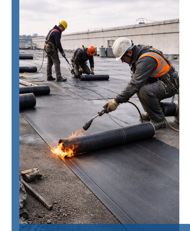 Монтаж наплавляемой кровли в Североуральске профессионально