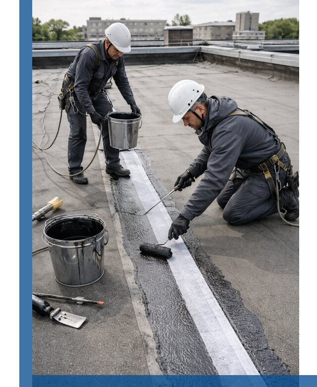 Гидроизоляция кровли мастикой в Североуральске надежная защита