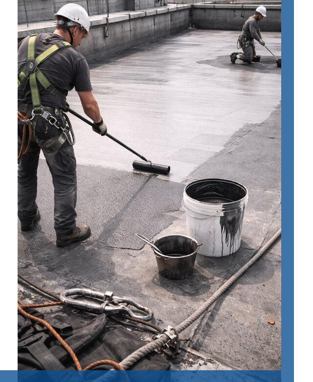 Гидроизоляция кровли жидкой резиной в Североуральске от 515 р. | ВЫСОТНИК-Сву