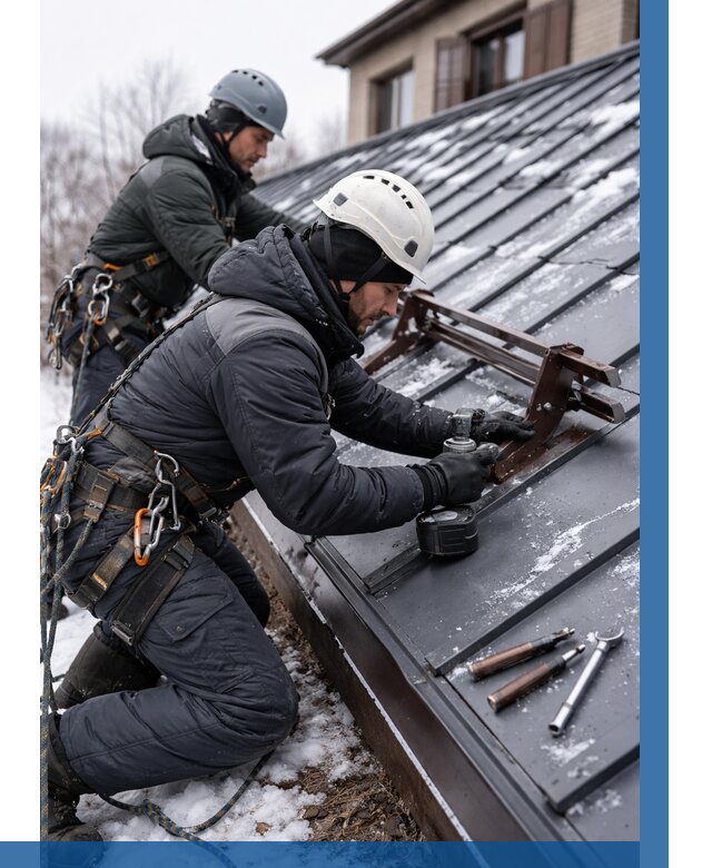 Монтаж снегозадержателей в Североуральске от 464 р. | ВЫСОТНИК-Сву