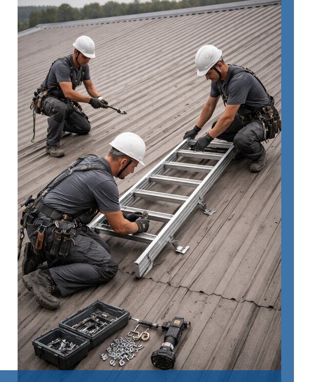 Монтаж кровельной лестницы в Североуральске от 4635 р. | ВЫСОТНИК-Сву