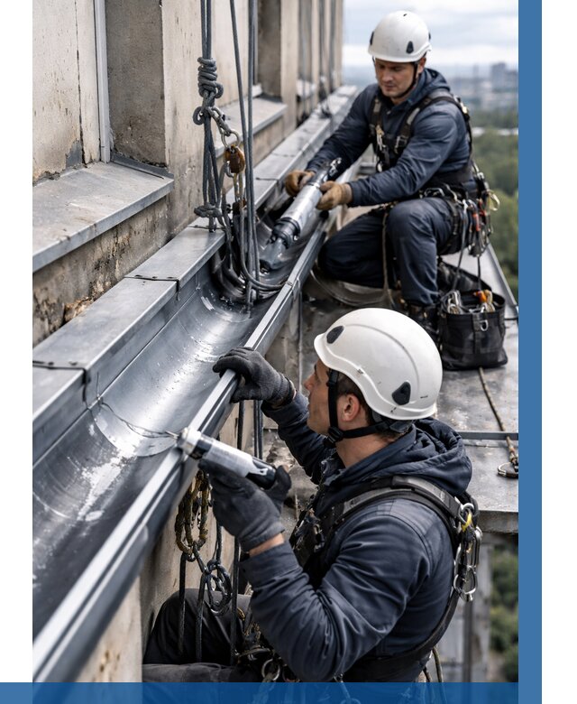 Ремонт водосточных желобов в Североуральске от 6696 р. | ВЫСОТНИК-Сву