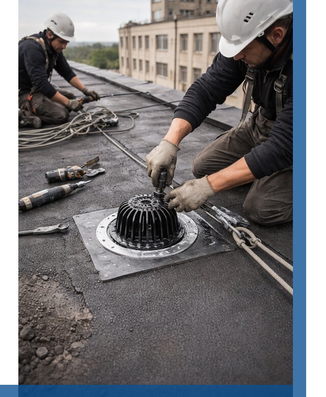 Установка водосточных воронок в Североуральске цена от 3605 р. | ВЫСОТНИК-Сву