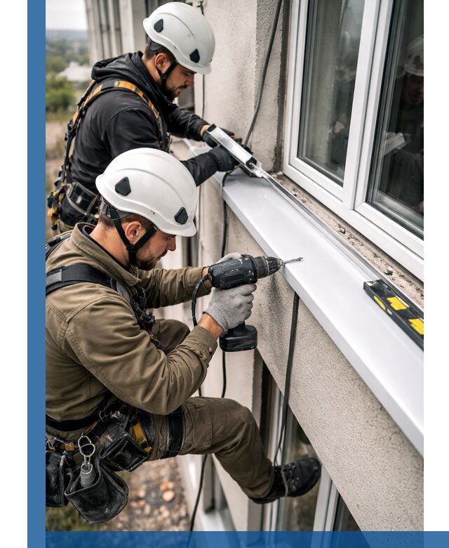 Профессиональный монтаж оконных отливов и отведения воды в Североуральске