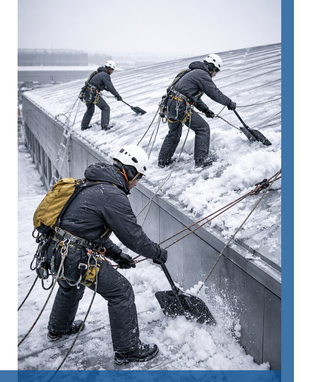 Очистка навесов от снега в Североуральске от 4635 р. | ВЫСОТНИК-Сву