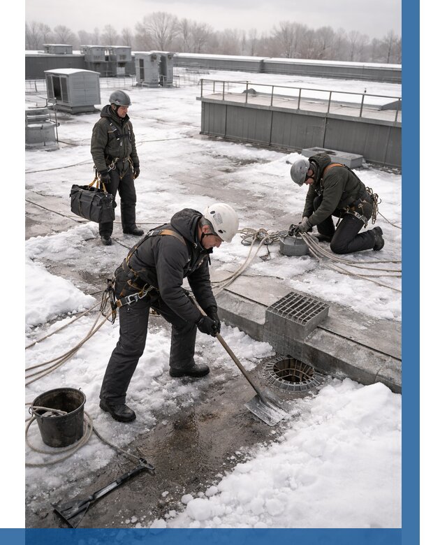 Абонентское обслуживание кровли зимой в Североуральске от 8241 р. | ВЫСОТНИК-Сву