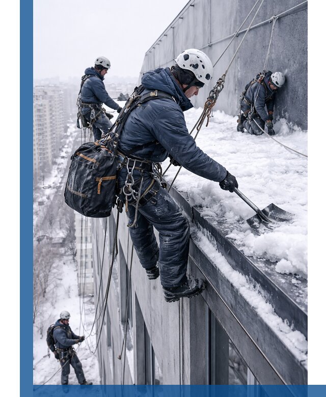 Абонентское обслуживание кровли зимой в Североуральске регулярный уход