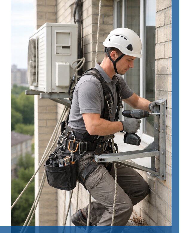 Установка кронштейнов кондиционера в Североуральске от 3605 р. | ВЫСОТНИК-Сву