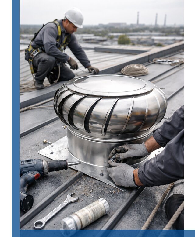 Установка дефлекторов на кровле в Североуральске профессионально