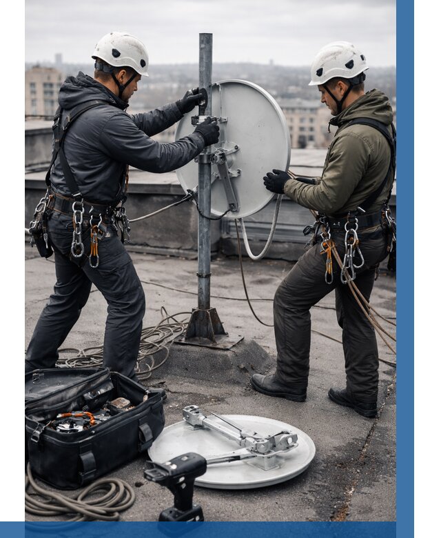 Демонтаж антенн на крыше в Североуральске от 4635 р. | ВЫСОТНИК-Сву