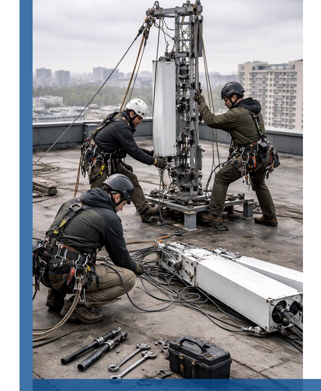 Демонтаж антенн на крыше зданий в Североуральске с гарантией