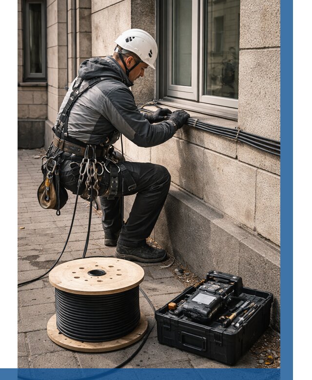 Прокладка оптоволоконного кабеля в Североуральске от 824 р. | ВЫСОТНИК-Сву