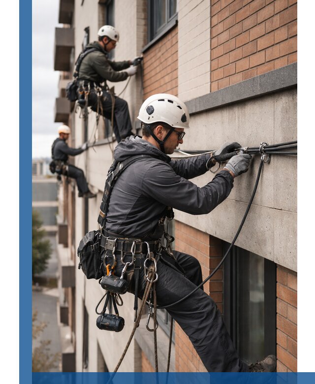 Крепление кабеля на фасаде монтаж и крепеж в Североуральске