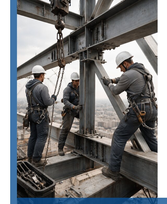 Профессиональный монтаж металлоконструкций на высоте в Североуральске