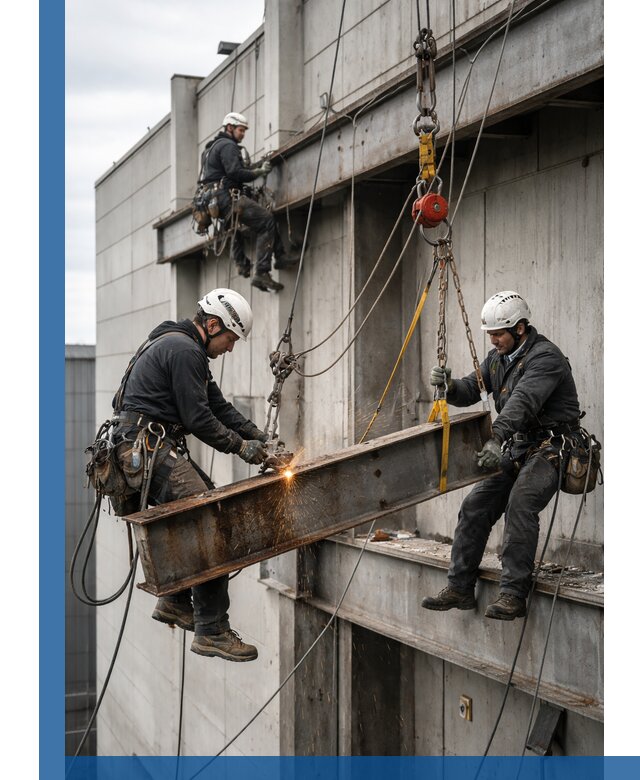 Демонтаж металлоконструкций на высоте в Североуральске под ключ