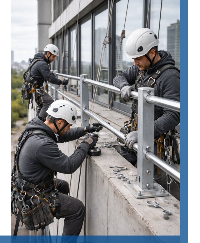 Монтаж ограждений на высоте в Североуральске, от 1236 р. | ВЫСОТНИК-Сву