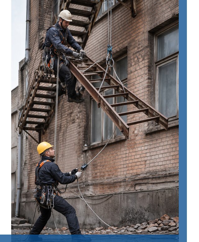 Демонтаж пожарной лестницы в Североуральске от 12361 р. | ВЫСОТНИК-Сву
