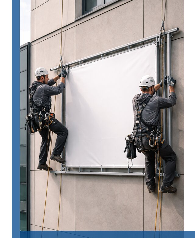 Монтаж наружной рекламной вывески в Североуральске под ключ
