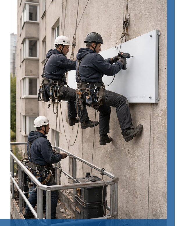 Монтаж табличек и указателей в Североуральске от 3605 р. | ВЫСОТНИК-Сву