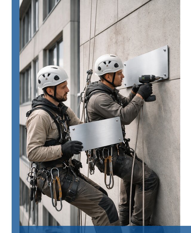 Монтаж табличек и указателей в Североуральске для зданий и сооружений